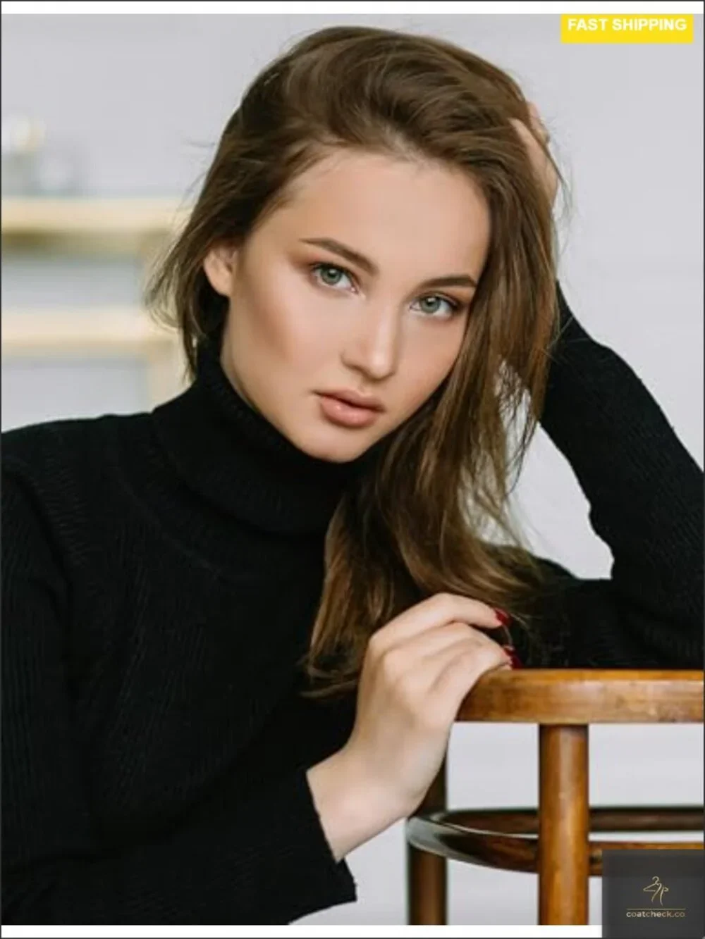 Slim Fit Rib Knit Turtleneck Pullover Sweater